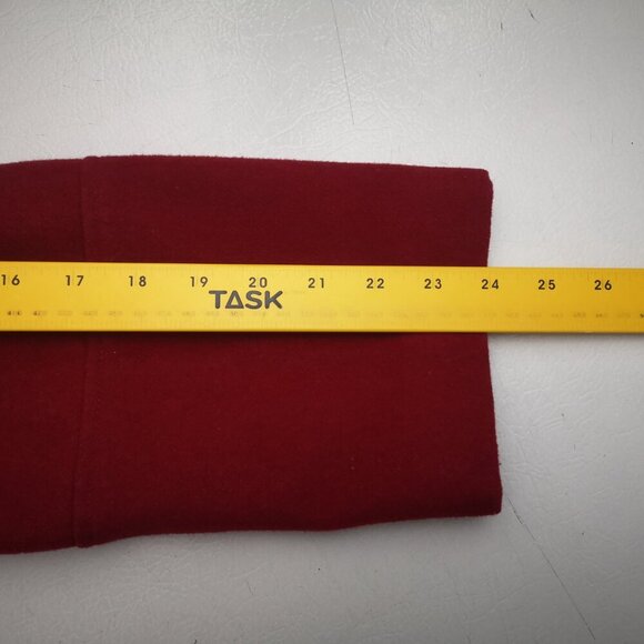 Laura Ladies Size 12 Red Wool Blend Straight Fit Button Front Lined Pea Coat - Picture 8 of 9